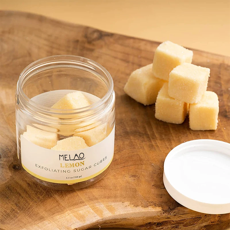 QQLR New Arrival Vegan Body Scrub Deep Cleaning Whitening Exfoliation Bath Scrub Cube Crapefruit Sugar Body Scrub Balls OEM