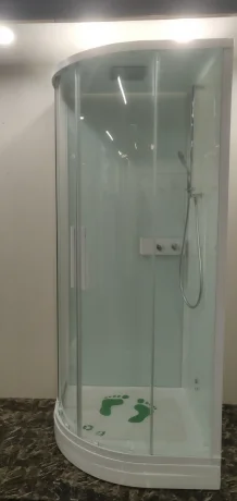 MH-GR080-129 Cheap Commercial Whole Unit Corner Qudrant Cabin 6mm Tempered Glass Bath Shower Room Aluminium Profile for trade