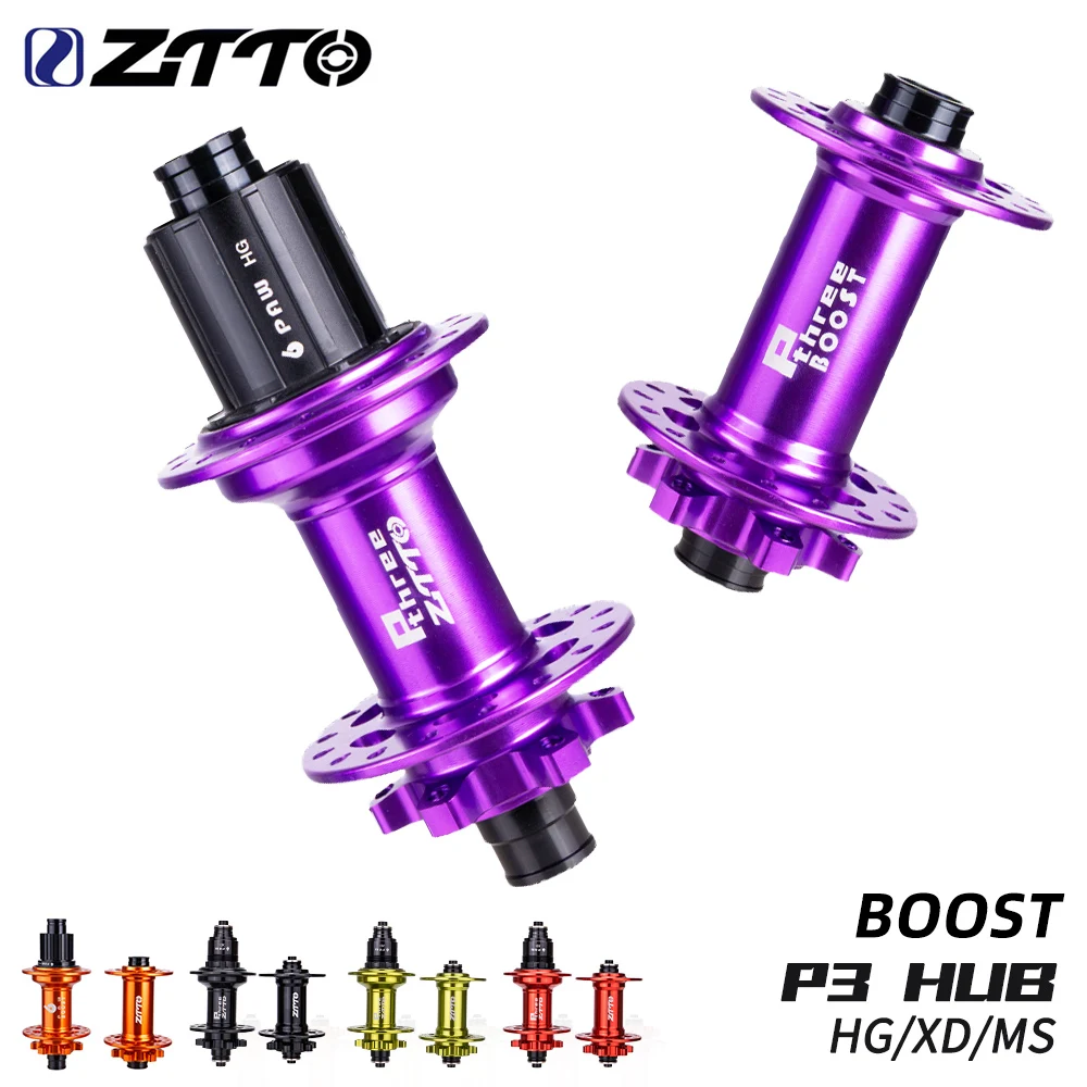 ZTTO MTB 32 Holes 6 Pawls Disc Brake Boost 148 Hub 12x148 15x110 Thru Axle 32H Maza 10x141 QR Sealed Bearing