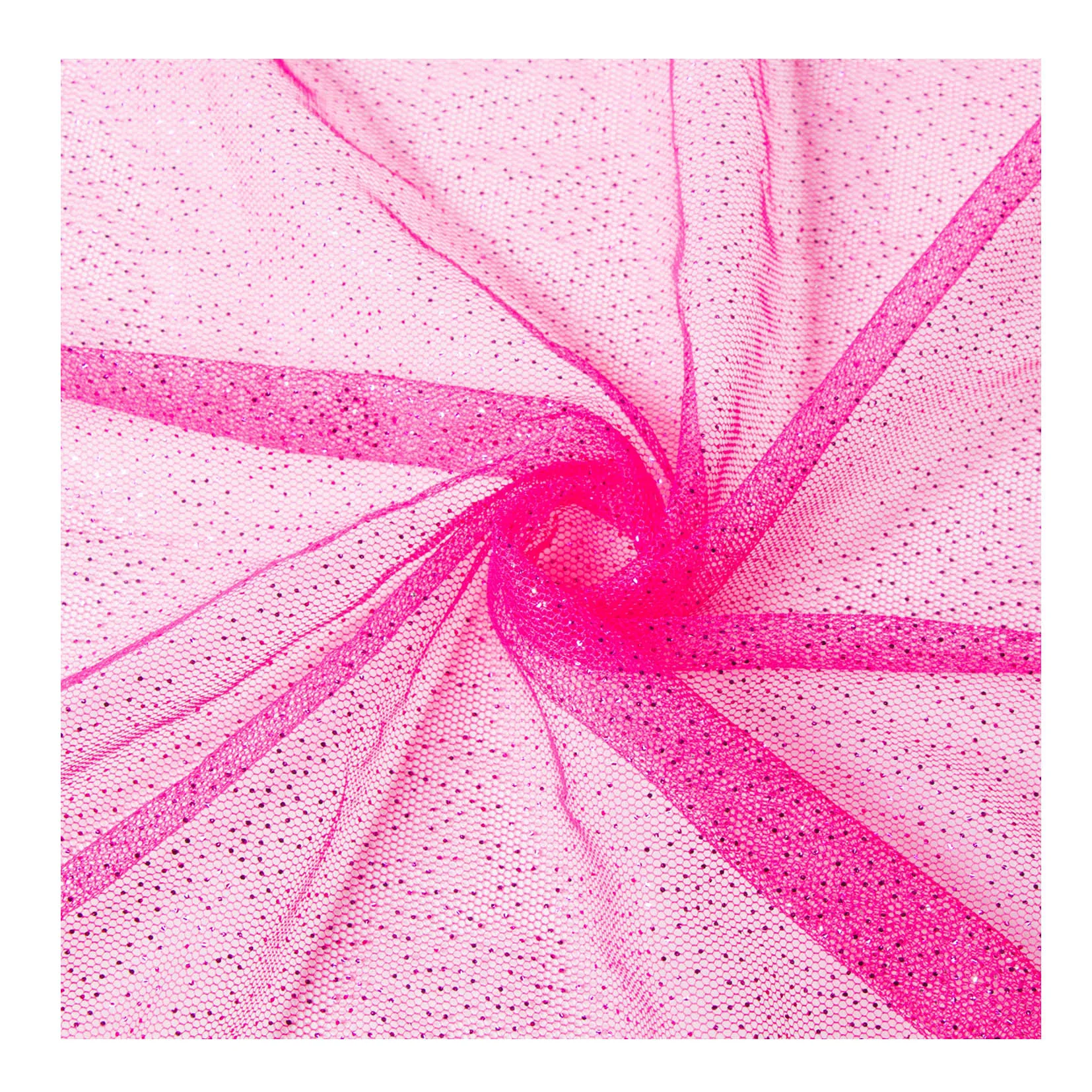 Фантастическое качество блестящая полиэфирная блестящая красная Тюлевая сетчатая ткань для платьев