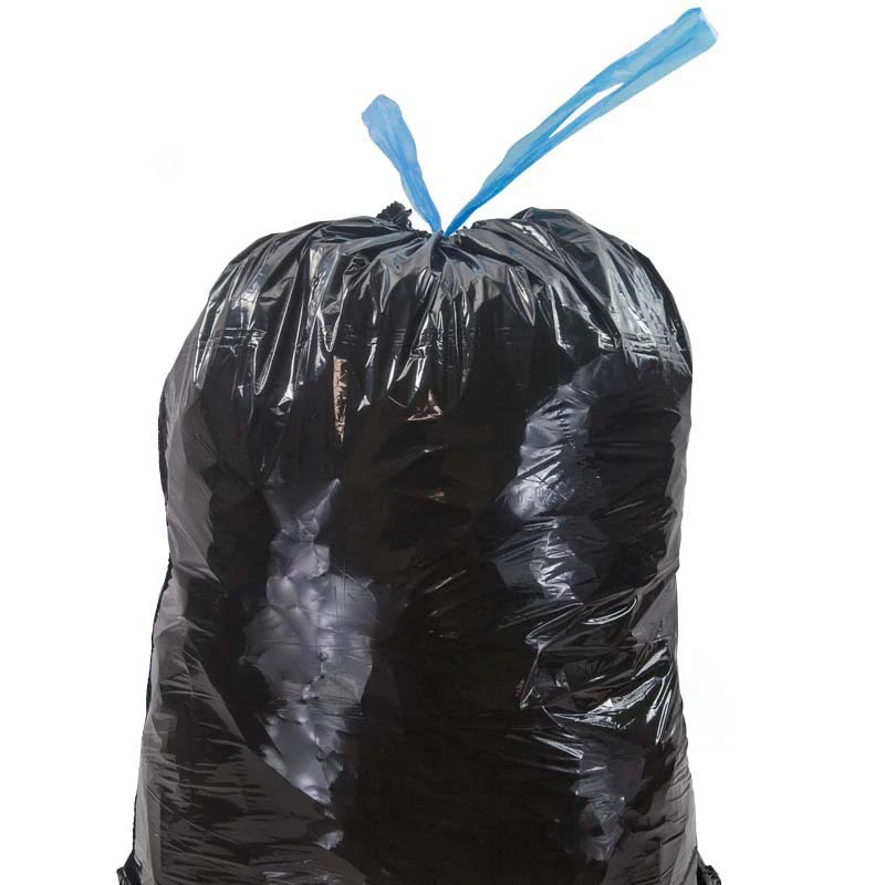 Hot Selling 50 55 60 Gallon Garbage Bag 45x50 Garbage Bag With Strap Large Clear Plastic Garbage Bags