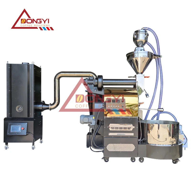 DONGYI 15KG coffee roaster machine commercial and tostadora de cafe industrial with After-burner
