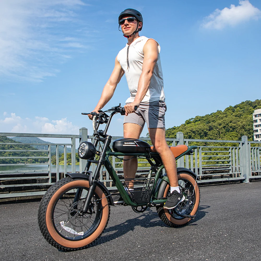 SAMEBIKE V6 V8 73 Стиль 20 дюймов 48 В 32 А/ч дальнего действия 1200 Вт электровелосипед с толстыми шинами Электрический горный велосипед электрический 2 батареи
