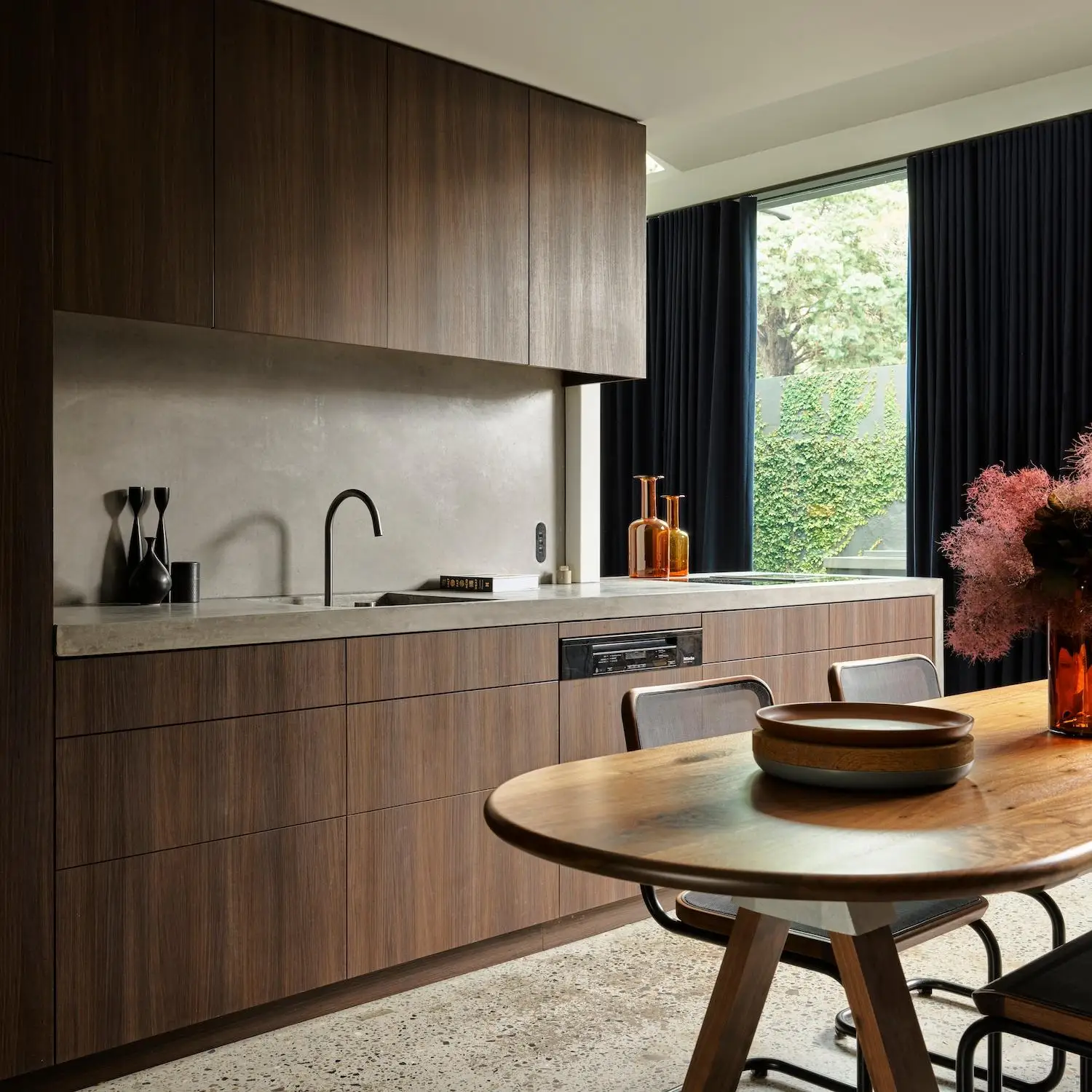 Vermonhouzz дизайн дубовые деревянные современные кухонные шкафы с островом роскошные для кухонной мебели