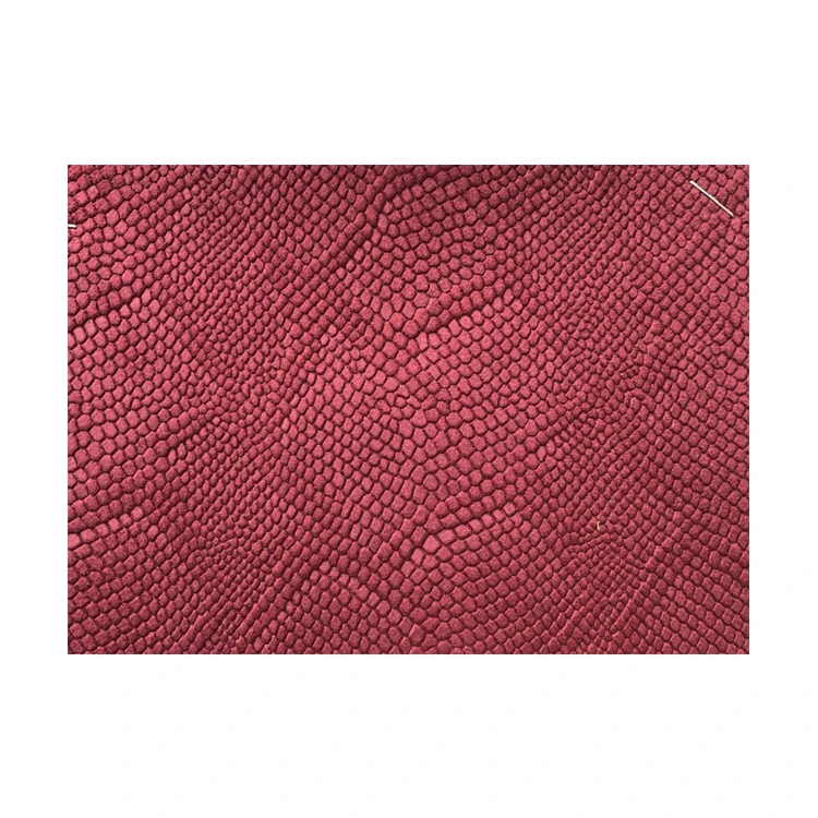 Best Selling Embossed Polyester Faux Snake Skin Leather Fabric For Sale