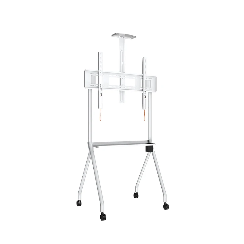 Modern Height Adjustable Mobile TV stand 100kg loading capacity TV cart For 42-86 inch for Training Room