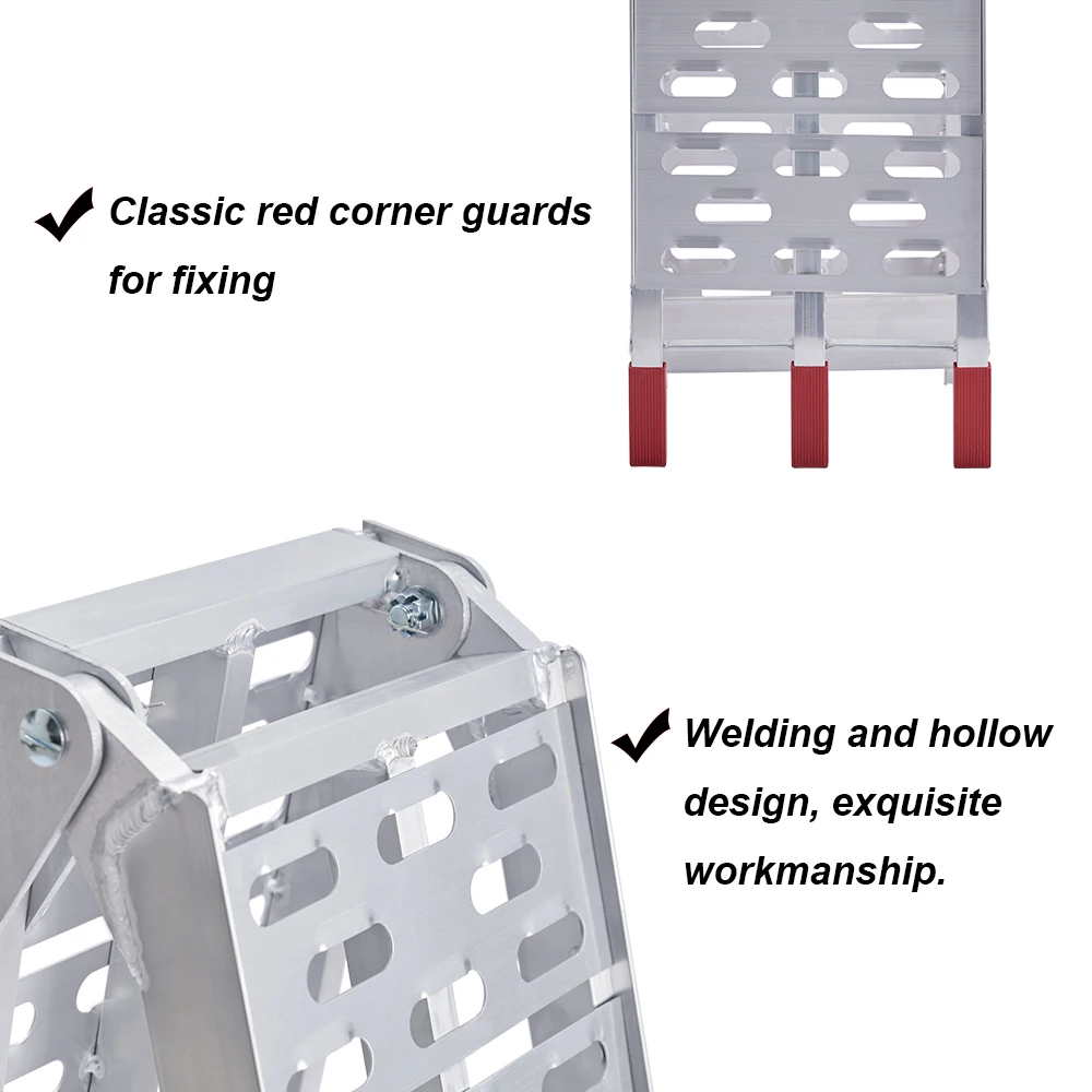 Heavy duty foldable durable loading aluminum atv ramps for motorcycle