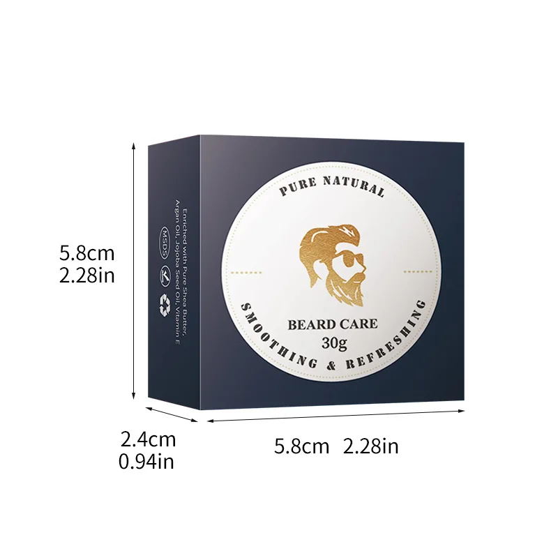 Wholesale Private Label Soft Moisturizing Men Organic Pure Natural Mustache Beard Wax Balm Scented Beard Balm