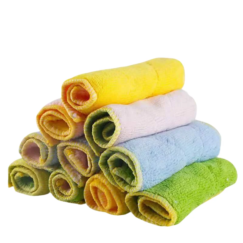 ZYJL Super Absorbent Rag Kitchen Cleaning Cloth Double layer Coral Fleece Dish Towel Dish Cloth Kitchen Rag Gadgets RAG