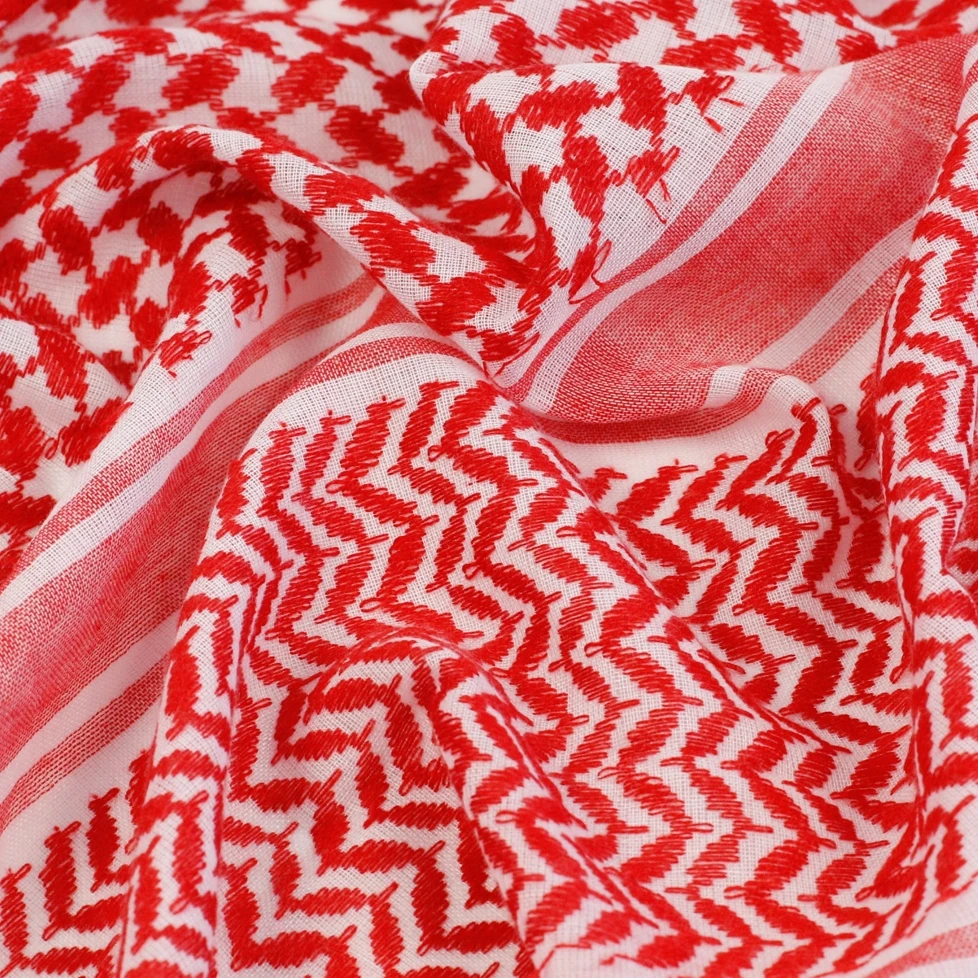 Фабричная плетеная мусульманская Арабская ветрозащитная шаль с узором в виде пустыни шемаг хиджаб квадратный мужской шарф из полиэстера яшма