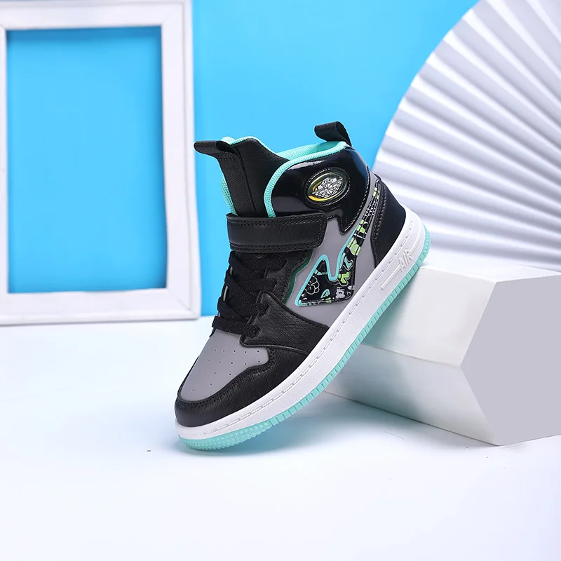 New Light Children Sport Shoes Fashion Boys Basketball Shoes Breathable Spring Autumn Kids Running Shoes Blue