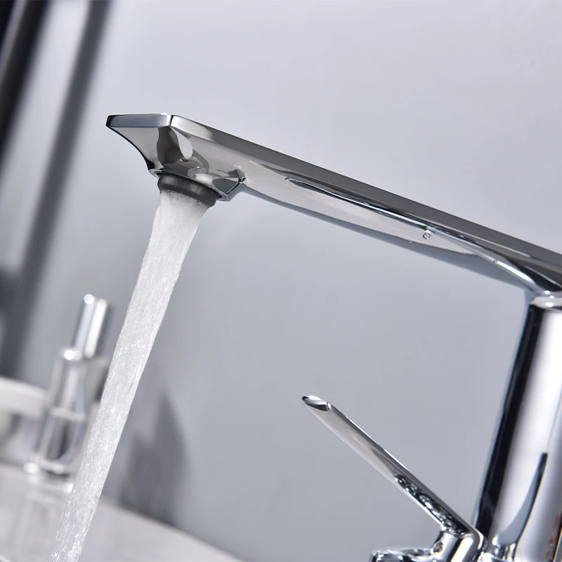 Low Price Wholesale Brass Basin Faucet Bathroom Water Tap Brushed Nickel Chrome Wash Face Basin Faucet