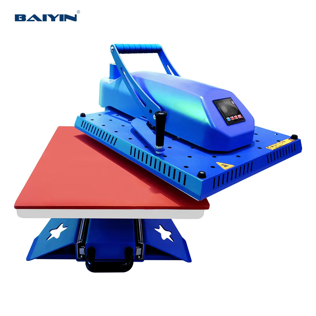 Baiyin T-shirt Hot Thermal Heat Transfer Printing Machine 15x15 Swing away Heat Press Machine for Sublimation T shirt Printing