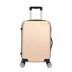 Custom made newest design golden color abs hard shell trolley suitcase sets