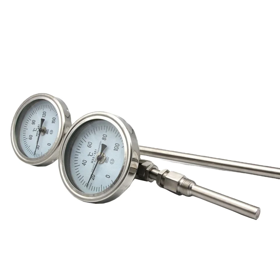 High Quality stainless steel industrial bimetallic Thermometer Radial type bimetal thermometer Stainless Steel Thermometer