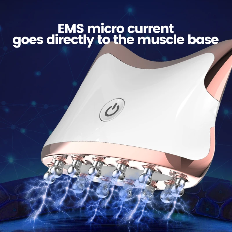 Electric Stainless Steel Meridian Instrument 3 Colors USB LED Photon Therapy Guasha Facial Lift Face Massager Tool Body Scraping