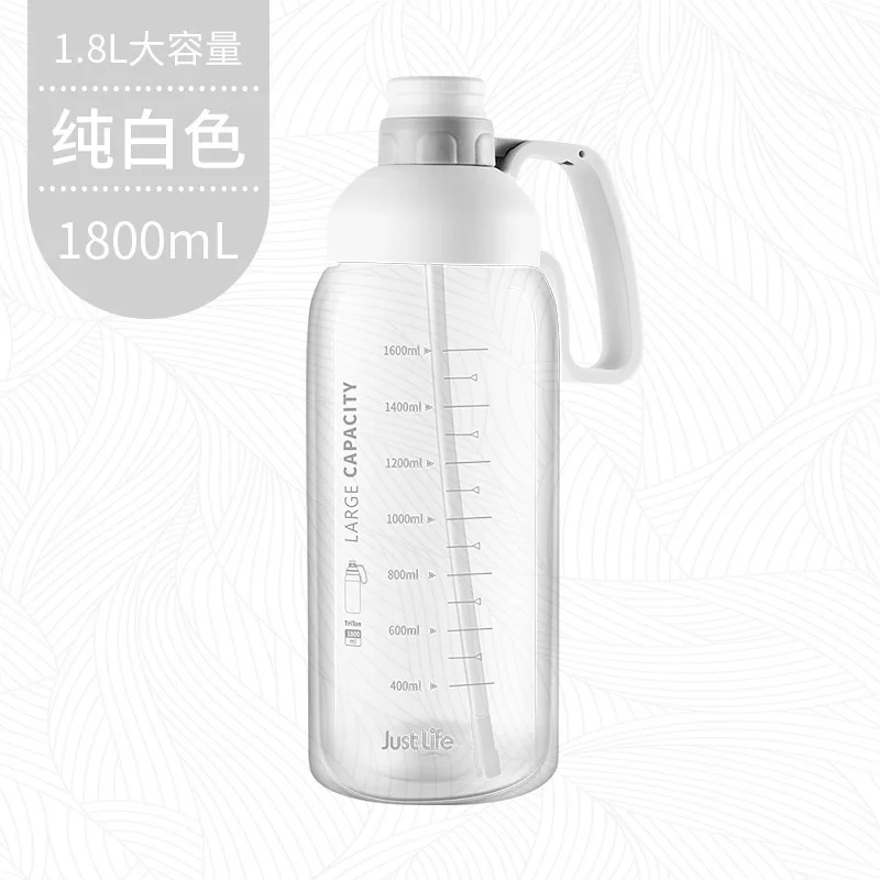 Pink plastic clear 1 liter water bottle portable kawaii cute 1000ml water bottle for girls