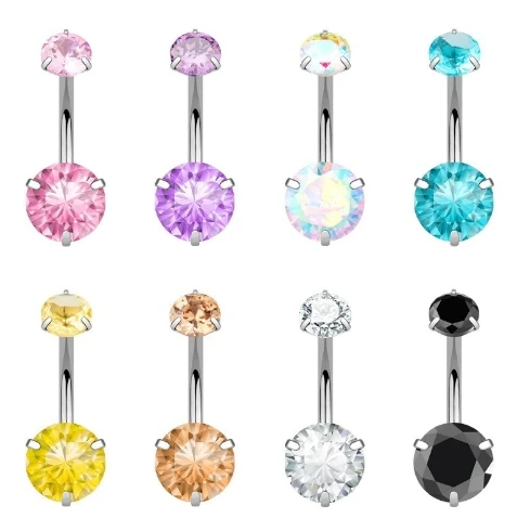 Shining Multicolor Crystal Belly Ring Earring Navel Piercing Ombligo White Belly Button Rings Helix Piercing Nombril Piercing