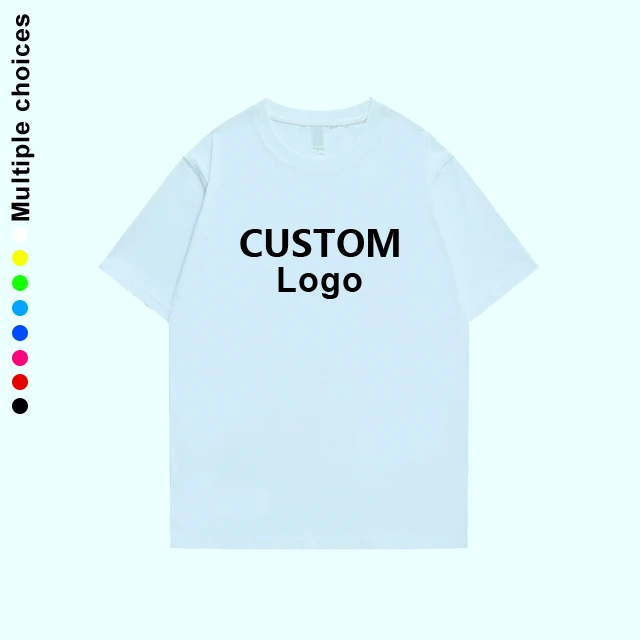 Wholesale China Customized Classic Round Neck Short Sleeve Blank White Plain Custom Printing T shirts