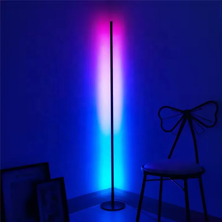 DC24V APP and Remote Control LED Corner Floor Lamp for Dinning Room Home Decoration