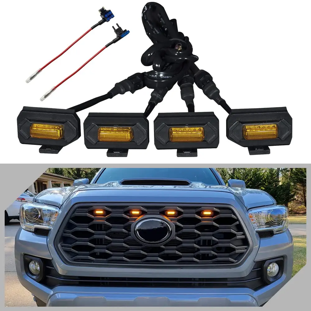 CAR middle grille panel light for Toyota FOR Tacoma   2020 2021 2022, Front Grill Raptor Lights for Daily Driving