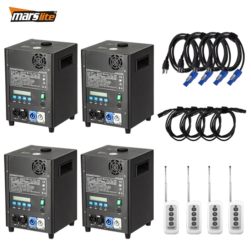 4PCS 600w Cold Spark Machine With Case Cold Fireworks Machine Wedding Birthday Cold Spark Machine