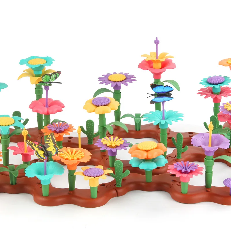 2023 new 272pcs Flower Garden Toy Set Flower Toys Flower Building Block Set DIY Construction Block Set Toys for kids