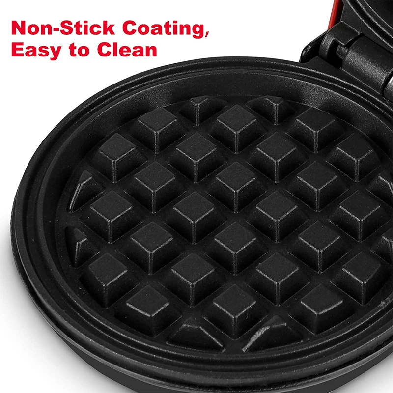 Portable Mini Waffle Maker Convenient Heat Non-Stick Pan Fast Heat Evenly and Easy to Clean