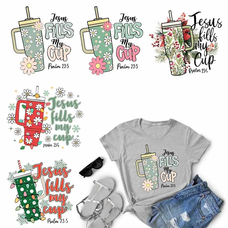 Heat Tarsnfer Christmas Dtf Transfer Patch Design Custom For Clothing Print Sticker Custom For T Shirt