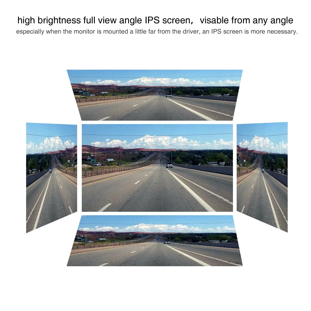 AHD Backup Rearview Camera 5 Inch Car IPS Monitor Camera System Reversing Aid