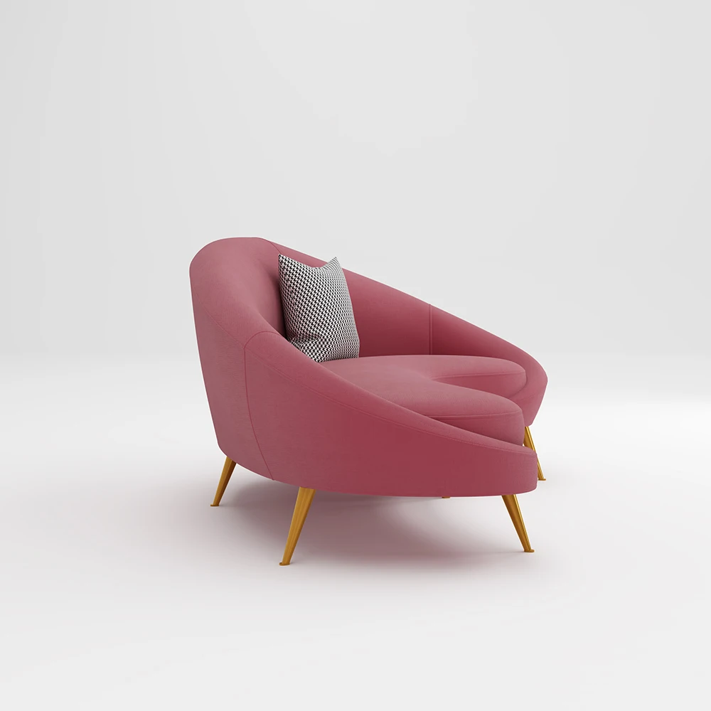 Modern Light Luxury Sofa Italian Minimalist Circular Arc Combination Creative Leisure Hotel Lobby Lounge Area Shaped Sofa