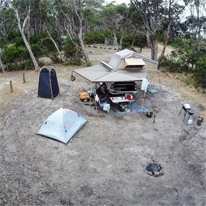 Cheaper price good quality Retractable awning tent for car 4x4 4wd foxwing awning tent 2.1m radius