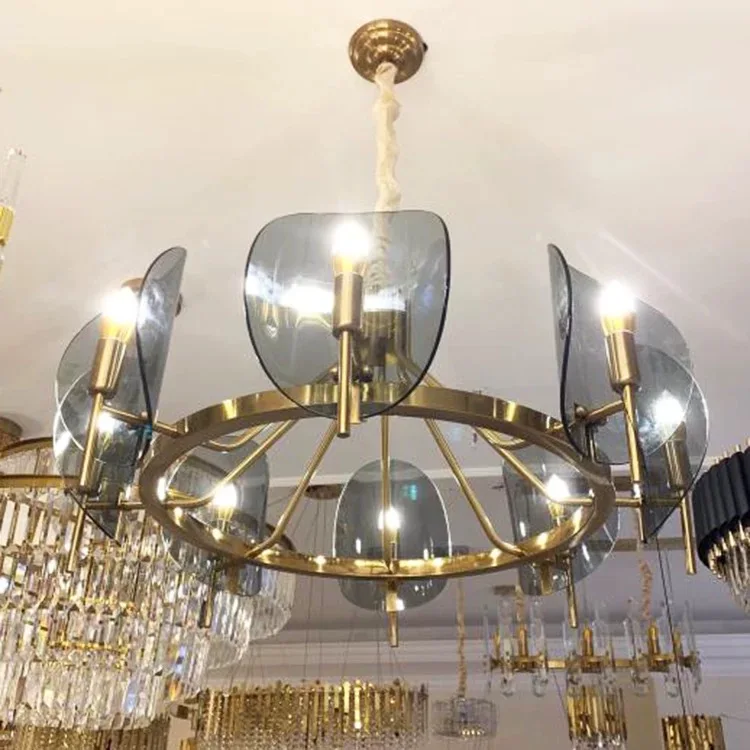 Home Decor Hotel Pendant Lamp Home Decor Dining Room Modern Modern Brass Pendant Light Modern Hanging Lamp Glass Chandelier