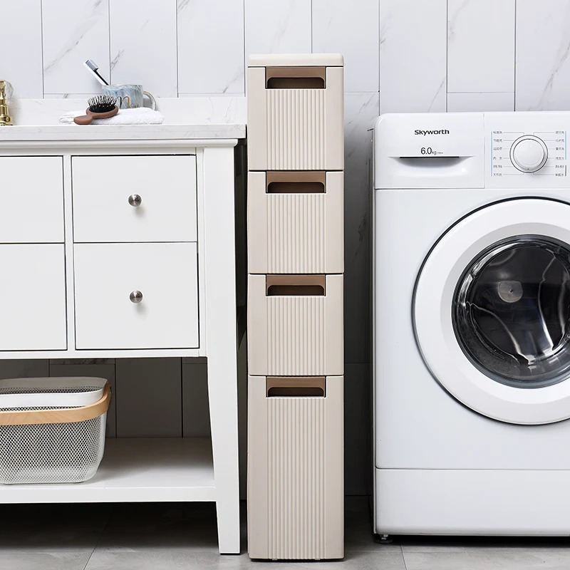 
18cm wide crevice storage cabinet, drawer type toilet plastic storage cabinet 