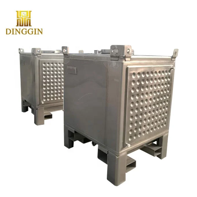 
Chinese SS304/3316L square stainless steel IBC tote tank IBC container 1000l for chemicals liquid food with UN approval 