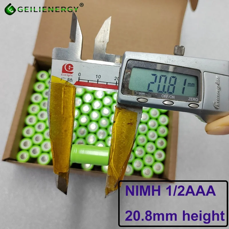 Ni-MH Cell 1/2AA  1.2V 600mAh Rechargeable NiMH Battery