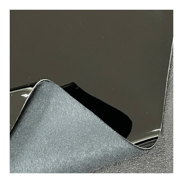 Mirror Smooth Surface 0.8mm Wrinkle Resistant Mirror PU Synthetic Leather For Shoes Bag