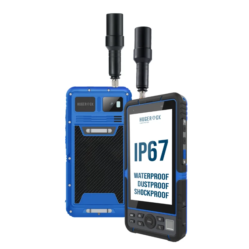 HUGEROCK G60M Sdk Available Shockproof 500 nit 9000mAh Drone Mapping Rtk Radio gps navigation system android 12 pda handheld