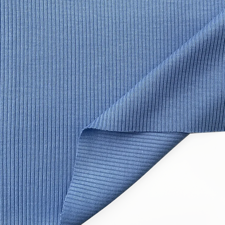 Harvest cotton modal knitted 2*2 rib fabric stretch fabric 230 gsm for fitness and sportswear