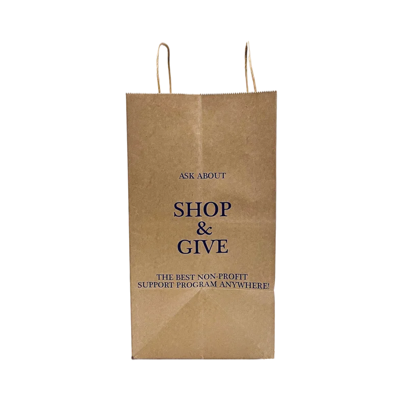 Custom Printed Your Own Logo cardboard packaging White Brown Kraft Gift Craft Shopping Paper Bag With Handles