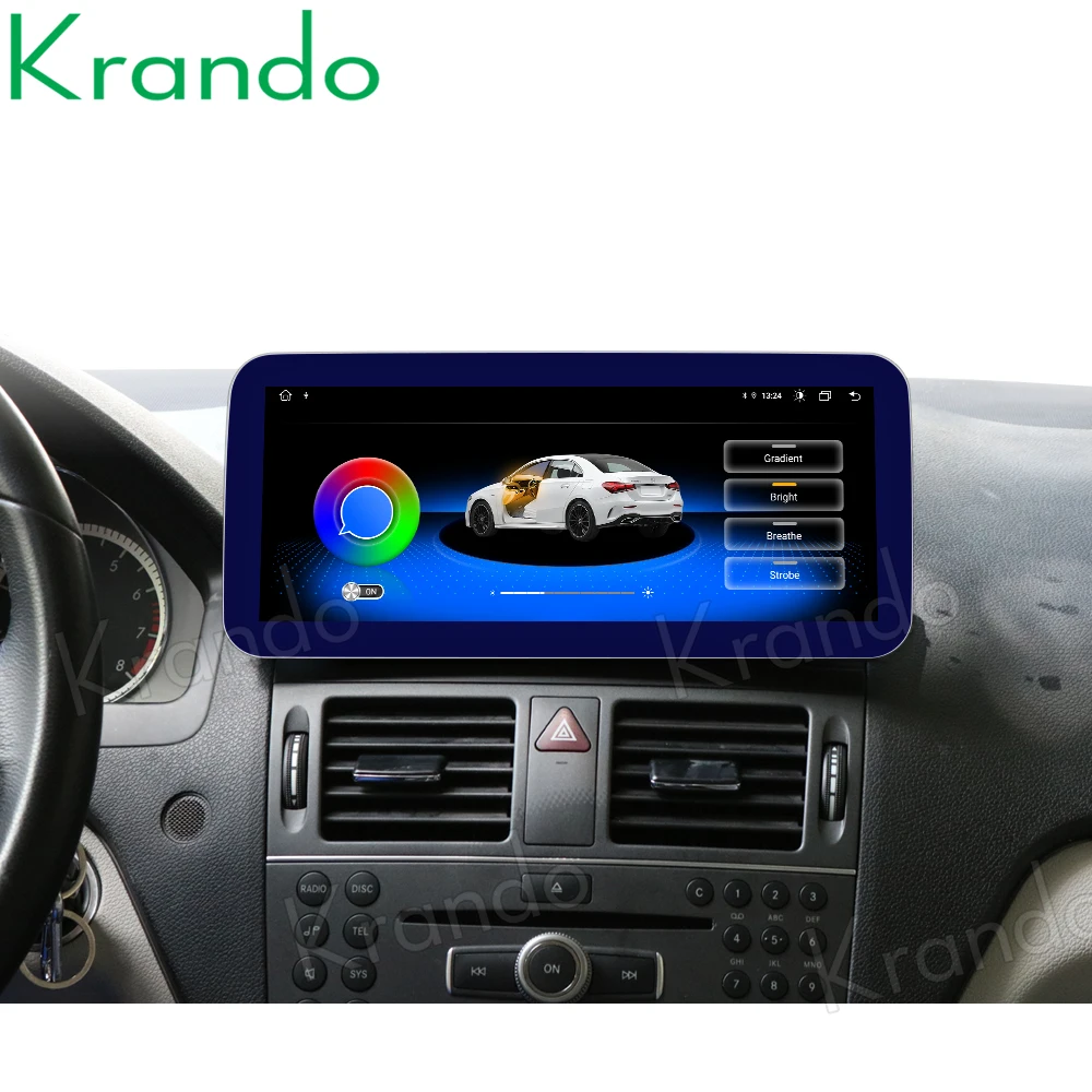  Автомобильная магнитола Krando Android 10 0 25 'Blue Ray 4G 64B аудио GPS для Mercedes BENZ C W204 C180 C200 C220 2008-2014 NTG 4
