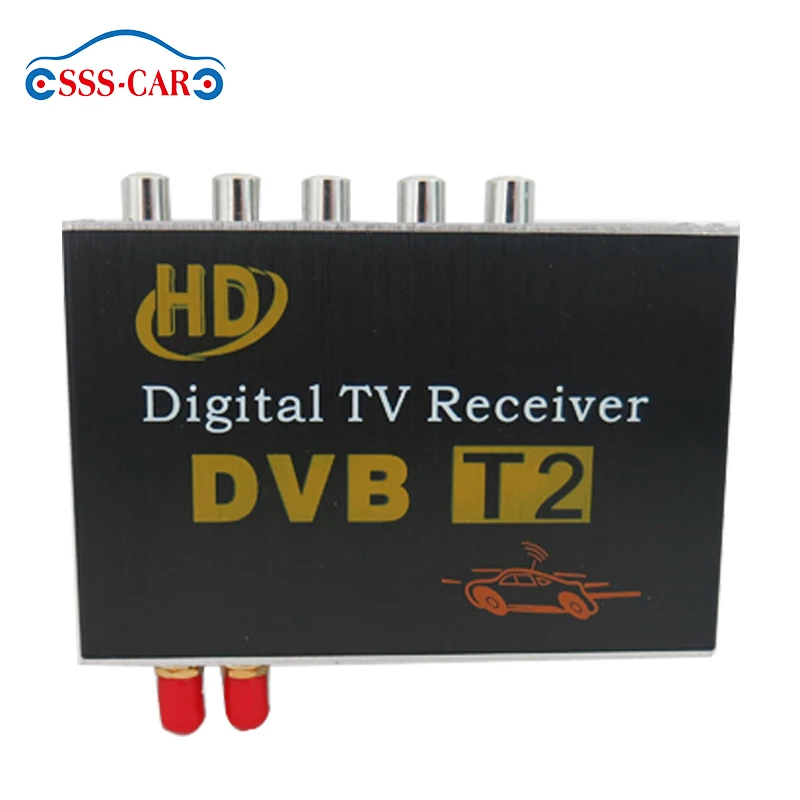 Двойной ТВ-тюнер высокоскоростной Автомобильный цифровой ТВ-приемник dvb t2 телевизионная приставка с USB HD 4