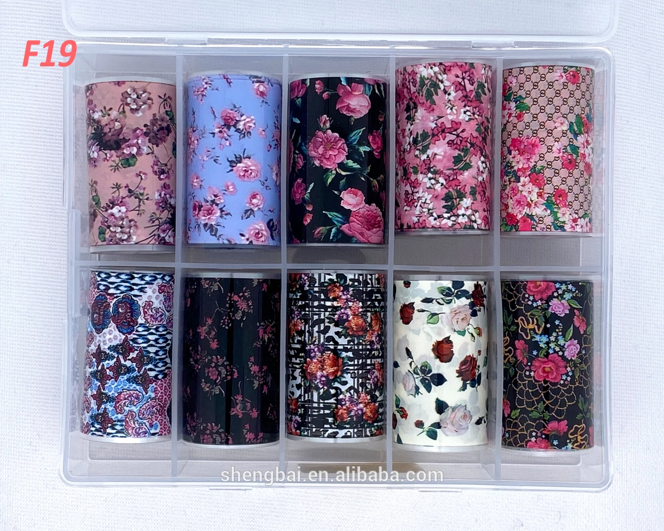 
Hot new colorful shiny nail foil stickers 4x100cm F19 transfer foil for nail beauty foil nail art 