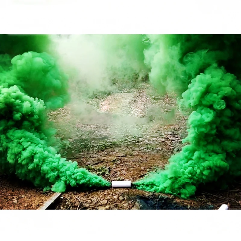Photograph wire pull yellow blue red pink green purple color smoke fountain 20 sec smoke fireworks for sale
