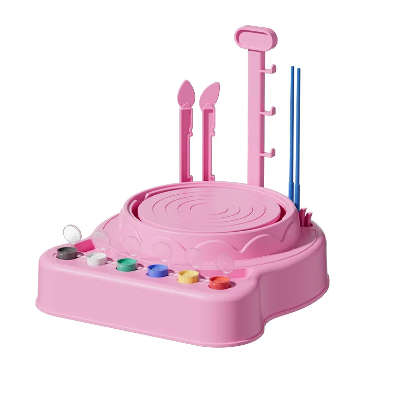 Electric Ceramic Machine DIY Pottery Studio Kids Pottery Wheel Kit Educational Creative Set For Children