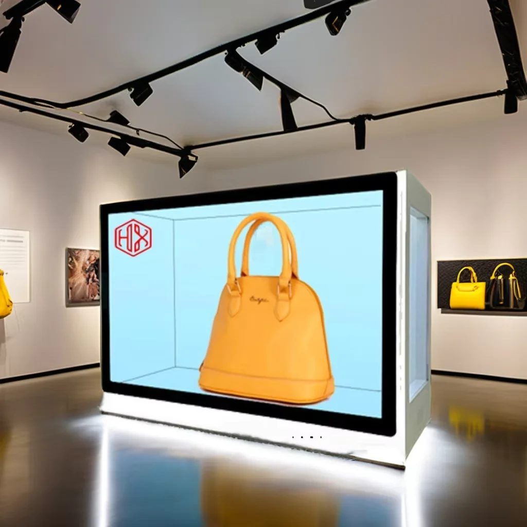 HXXK TOUCH  Customized sizes Interactive LED Display Showcase Indoor 3D Hologram Touch Screen Advertising for Education hospital