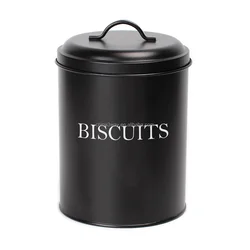 Bespoke Customized Biscuit Box Container For Kitchen Metal Food Storage Canister Tin