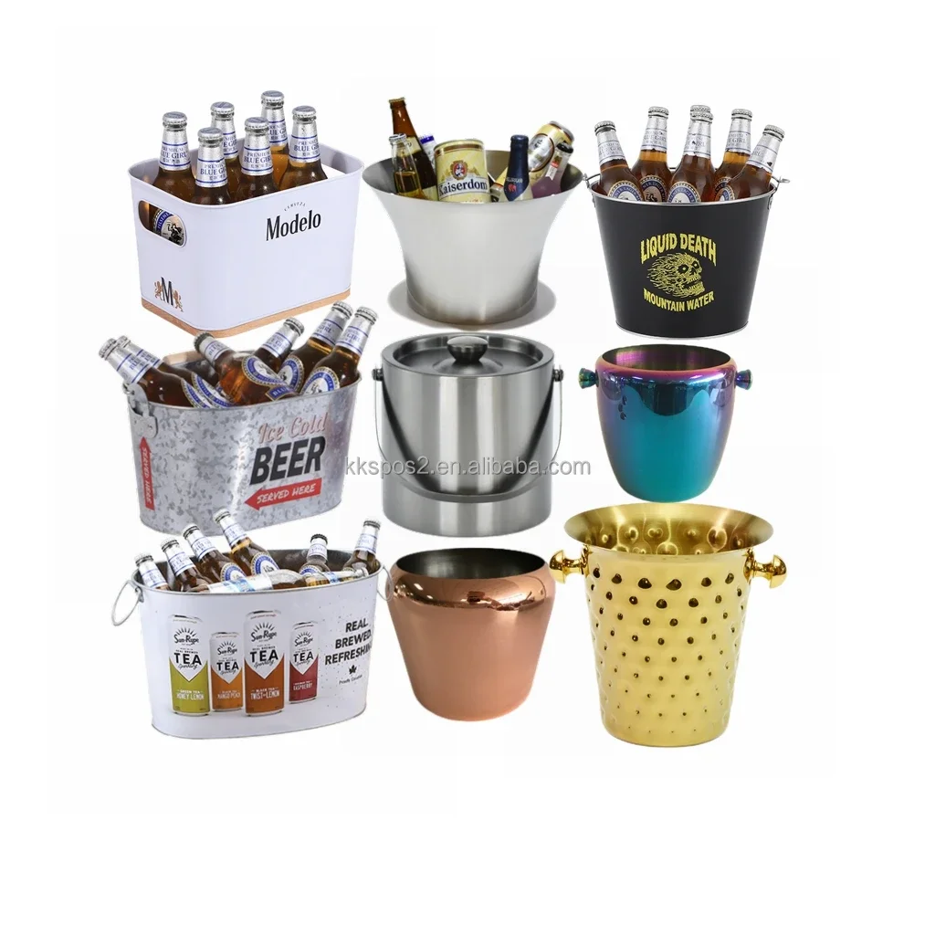 Customized beer tub Galvanized large ice bucket Metal beverage tub for party