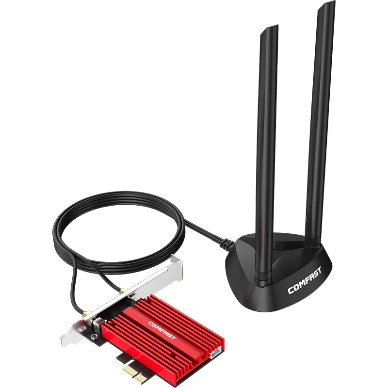 Comfast Wifi6 CF-AX200 плюс 3000 Мбит/с Wi-Fi карта PCIe 2 4G/5G Dual Band BT5.1 беспроводной PCI Express адаптер для