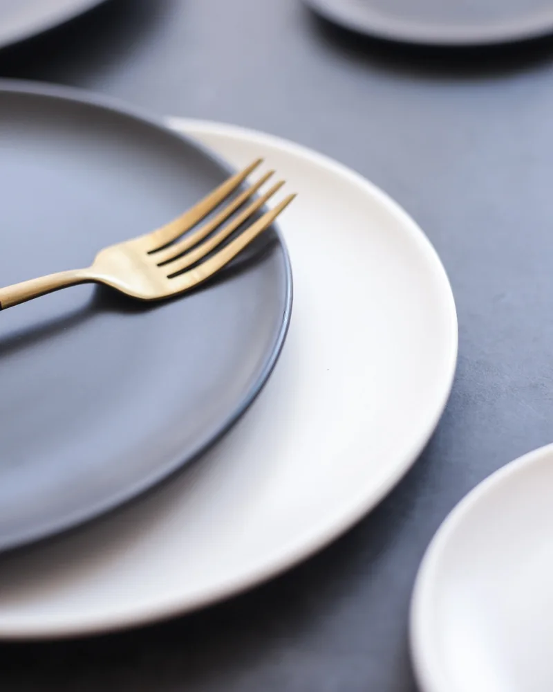 Nordic Ceramic Dull Polish Steak Plate Matte Glaze Black Dinner Plates And Dishes for Hotel Restaurant Ceramic Tableware